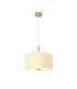Baymont Antique Brass 5 Light E27 Single Pendant With 40cm Faux Silk Shade Ivory Pearl/White Laminate-4