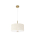 Baymont Antique Brass 5 Light E27 Single Pendant With 40cm Faux Silk Shade Ivory Pearl/White Laminate-5
