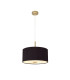 Baymont Antique Brass 5 Light E27 Single Pendant With 40cm x 18cm Dual Faux Silk Shade Black/Green Olive-4