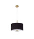 Baymont Antique Brass 5 Light E27 Single Pendant With 40cm x 18cm Dual Faux Silk Shade Black/Green Olive-5
