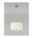 Baymont Antique Brass 5 Light E27 Single Pendant With 40cm Faux Silk Shade Ivory Pearl/White Laminate-14