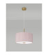 Baymont Antique Brass 5 Light E27 Single Pendant With 40cm x 18cm Dual Faux Silk Shade Taupe/Halo Gold-14