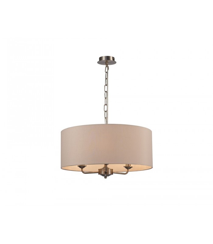 Round Cylinder, 500 x 200mm Dual Faux Silk Fabric Shade, Nude Beige, Moonlight - 6