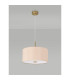 Baymont Antique Brass 5 Light E27 Single Pendant With 40cm x 18cm Dual Faux Silk Shade Antique Gold/Ruby-14