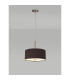 Baymont Satin Nickel 5 Light E27 Single Pendant With 40cm x 18cm Dual Faux Silk Shade Black/Green Olive-2