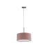 Baymont Satin Nickel 5 Light E27 Single Pendant With 40cm x 18cm Dual Faux Silk Shade Taupe/Halo Gold-5