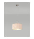 Baymont Satin Nickel 5 Light E27 Single Pendant With 40cm Dual Faux Silk Shade Antique Gold/Ruby-2