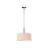 Baymont Satin Nickel 5 Light E27 Single Pendant With 40cm Dual Faux Silk Shade Antique Gold/Ruby-5