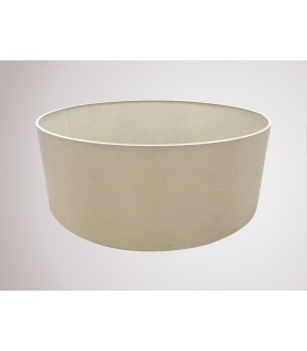 Round Cylinder, 600 x 220mm Dual Faux Silk Fabric Shade, Nude Beige, Moonlight - 2