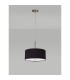 Baymont Satin Nickel 5 Light E27 Single Pendant With 40cm x 18cm Dual Faux Silk Shade Black/Green Olive-14