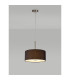 Baymont Satin Nickel 5 Light E27 Single Pendant With 40cm x 18cm Faux Silk Shade Black/White Laminate-2