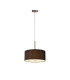 Baymont Satin Nickel 5 Light E27 Single Pendant With 40cm x 18cm Faux Silk Shade Black/White Laminate-4