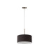 Baymont Satin Nickel 5 Light E27 Single Pendant With 40cm x 18cm Faux Silk Shade Black/White Laminate-5