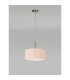 Baymont Satin Nickel 5 Light E27 Single Pendant With 40cm Dual Faux Silk Shade Antique Gold/Ruby-14