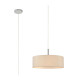 Baymont Polished Chrome 5 Light E27 Single Pendant With 45cm x 15cm Faux Silk Shade Ivory Pearl/White Laminate-1