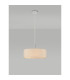 Baymont Polished Chrome 5 Light E27 Single Pendant With 45cm x 15cm Faux Silk Shade Ivory Pearl/White Laminate-2