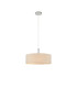 Baymont Polished Chrome 5 Light E27 Single Pendant With 45cm x 15cm Faux Silk Shade Ivory Pearl/White Laminate-4