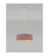 Baymont Polished Chrome 5 Light E27 Single Pendant With 45cm x 15cm Dual Faux Silk Shade Taupe/Halo Gold-2