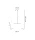 Baymont Polished Chrome 5 Light E27 Single Pendant With 45cm x 15cm Dual Faux Silk Shade Taupe/Halo Gold-3