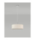 Baymont Polished Chrome 5 Light E27 Single Pendant With 45cm x 15cm Faux Silk Shade Ivory Pearl/White Laminate-12