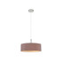 Baymont Polished Chrome 5 Light E27 Single Pendant With 45cm x 15cm Dual Faux Silk Shade Taupe/Halo Gold-4