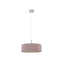 Baymont Polished Chrome 5 Light E27 Single Pendant With 45cm x 15cm Dual Faux Silk Shade Taupe/Halo Gold-5