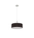 Baymont Polished Chrome 5 Light E27 Single Pendant With 45cm x 15cm Faux Silk Shade Black-5