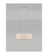 Baymont Polished Chrome 5 Light E27 Single Pendant With 45cm x 15cm Dual Faux Silk Shade Nude Beige/Moonlight-12