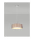 Baymont Polished Chrome 5 Light E27 Single Pendant With 45cm x 15cm Faux Silk Shade Grey-2