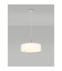 Baymont Polished Chrome 5 Light E27 Single Pendant With 45cm x 15cm Faux Silk Shade White-2