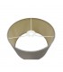 Round Cylinder, 300 x 170mm Dual Faux Silk Fabric Shade, Taupe, Halo Gold - 4