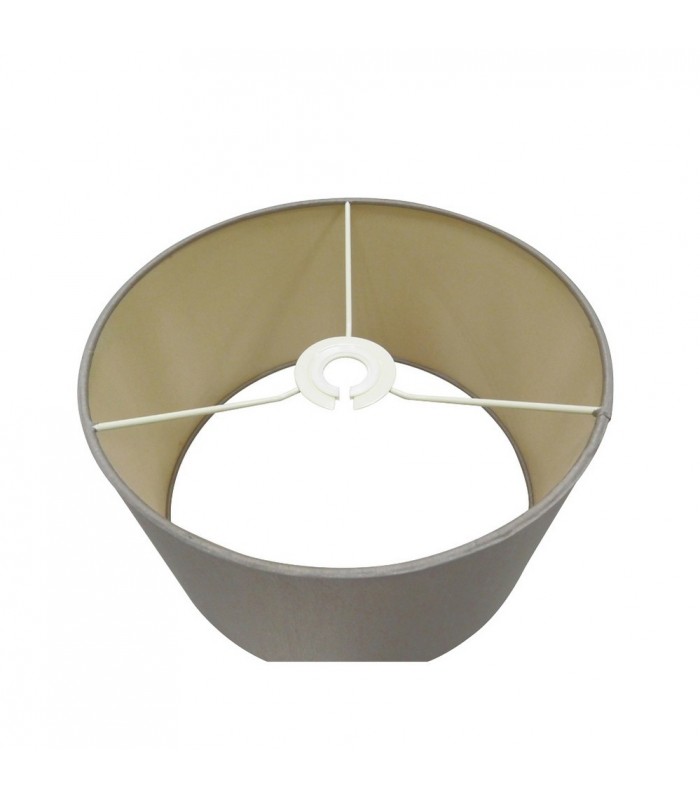 Round Cylinder, 300 x 170mm Dual Faux Silk Fabric Shade, Taupe, Halo Gold - 4