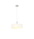 Baymont Polished Chrome 5 Light E27 Single Pendant With 45cm x 15cm Faux Silk Shade White-4