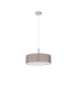 Baymont Polished Chrome 5 Light E27 Single Pendant With 45cm x 15cm Faux Silk Shade Grey-5