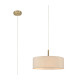 Baymont Antique Brass 5 Light E27 Single Pendant With 45cm x 15cm Faux Silk Shade Ivory Pearl/White Laminate-1