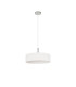 Baymont Polished Chrome 5 Light E27 Single Pendant With 45cm x 15cm Faux Silk Shade White-5