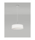 Baymont Polished Chrome 5 Light E27 Single Pendant With 45cm x 15cm Faux Silk Shade White-12
