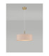 Baymont Antique Brass 5 Light E27 Single Pendant With 45cm x 15cm Dual Faux Silk Shade Nude Beige/Moonlight-2