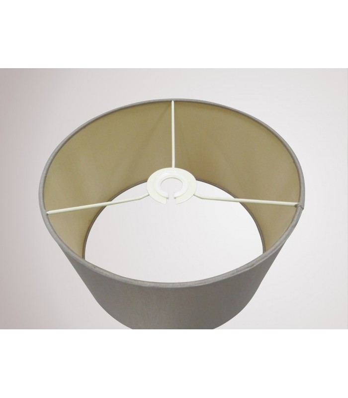 Round Cylinder, 300 x 170mm Dual Faux Silk Fabric Shade, Taupe, Halo Gold - 8