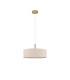 Baymont Antique Brass 5 Light E27 Single Pendant With 45cm x 15cm Dual Faux Silk Shade Nude Beige/Moonlight-5
