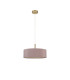 Baymont Antique Brass 5 Light E27 Single Pendant With 45cm x 15cm Dual Faux Silk Shade Taupe/Halo Gold-5