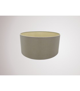 Round Cylinder, 400 x 180mm Dual Faux Silk Fabric Shade, Taupe, Halo Gold - 2