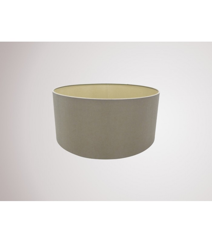 Round Cylinder, 400 x 180mm Dual Faux Silk Fabric Shade, Taupe, Halo Gold - 2