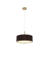 Baymont Antique Brass 5 Light E27 Single Pendant With 45cm x 15cm Faux Silk Shade Black-4