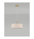 Baymont Antique Brass 5 Light E27 Single Pendant With 45cm x 15cm Dual Faux Silk Shade Nude Beige/Moonlight-12