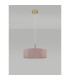 Baymont Antique Brass 5 Light E27 Single Pendant With 45cm x 15cm Dual Faux Silk Shade Taupe/Halo Gold-12
