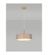 Baymont Antique Brass 5 Light E27 Single Pendant With 45cm x 15cm Faux Silk Shade Grey-2