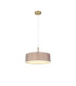 Baymont Antique Brass 5 Light E27 Single Pendant With 45cm x 15cm Faux Silk Shade Grey-4