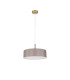 Baymont Antique Brass 5 Light E27 Single Pendant With 45cm x 15cm Faux Silk Shade Grey-5