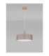 Baymont Antique Brass 5 Light E27 Single Pendant With 45cm x 15cm Faux Silk Shade Grey-12